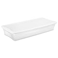 Sterilite 18 Pack Storage Box, 41 Quart Stackable Tote, Clear Plastic Container with Secure Snapping Lids for Home and Office Organization, White - size: 41 Quart, style: 18