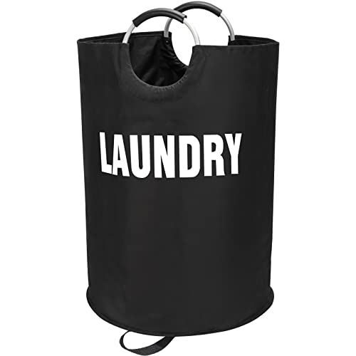 Maxsilan 160L XX-Large Laundry Basket, Freestanding Tall Clothes Hamper, Collapsible Laundry Bag, Black - color: Black, size: 160l
