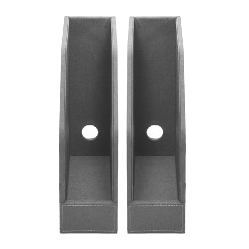 MobileVision Executive Grey Cloth Fabric Vertical File Holders - 2 Piece Combo - color: Grey Fabric