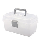 BangQiao Multipurpose Plastic Storage Container Box with Handle and Latch Lock, Clear Gray - color: clear/gray