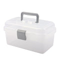 BangQiao Multipurpose Plastic Storage Container Box with Handle and Latch Lock, Clear Gray - color: clear/gray