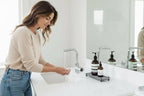 Premium Sink Caddy - Solid Grey Water-Aborbing Diatamaceous Earth Tray for Sink, Elevated Stainless Steel Legs, Non-Toxic, Fast-Drying, Kitchen or Bathroom (Lake Stone) - color: Lake Stone