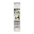 Furinno PASIR Book Shelf, 5-Tier Modern Bookshelf, Open Shelves Bookcase 9 x 12 x 52, Easy Assembly, for Living Room, Bedroom, Home Office, White - color: White, size: 5-Tier Cube