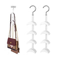 Purse Hanger for Closet - Rotating Handbag Hanging Hook Bag Storage Space Saver with 4 Hooks, Hanging Organizer for Scarf Handbag Belt, 2 PCS - style: Purse Hook-2 Pcs