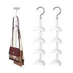 Purse Hanger for Closet - Rotating Handbag Hanging Hook Bag Storage Space Saver with 4 Hooks, Hanging Organizer for Scarf Handbag Belt, 2 PCS - style: Purse Hook-2 Pcs
