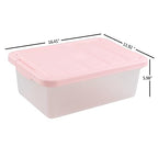 14 Quart Plastic Latching Storage Box, Plastic Underbed Storage Bin with Pink Lids, 2 Packs