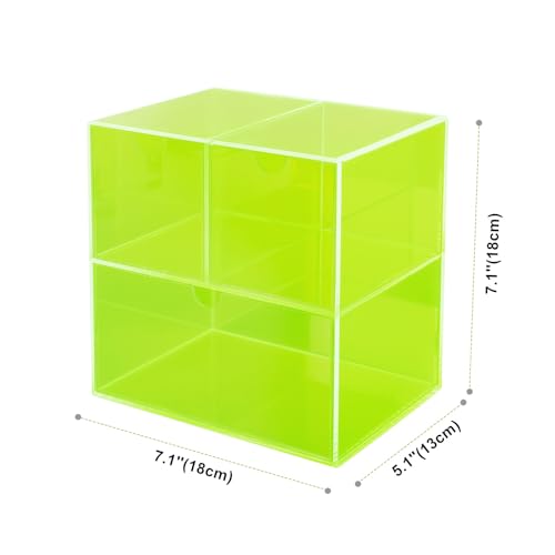 Gelite Desk Organizer with 3 Storage Drawers for Makeup Office Acrylic Desktop Drawer Organizer for Vanity Office Organization and Storage Box, Neon Green - color: Neon Green