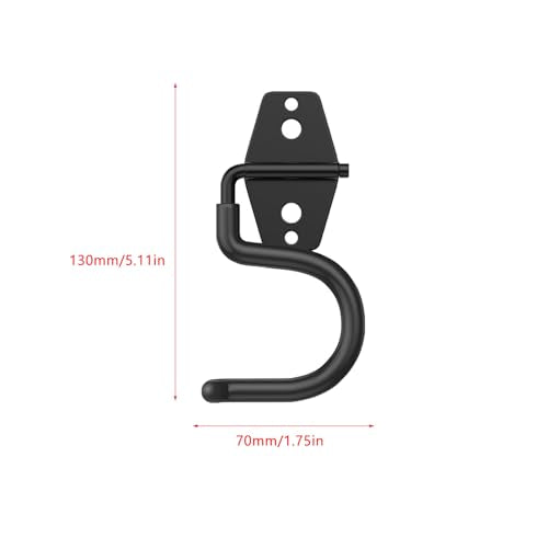 2 Pack Broom Holder Wall Mount Heavy Duty Mop Hanger with Screws Anchors Stand-Alone Hook Handle Grabber Gripper Organizer for Garage Storage Cleaning Tools Mops Garden Hammer Shovel