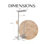 Day Moon™ - Toilet Paper Holder - Modern Roll Holder for Bathroom - 1 Pack - Free Standing - with Shelf, Brushed Nickel - color: Brushed Nickel, size: Free Standing 1 Pack