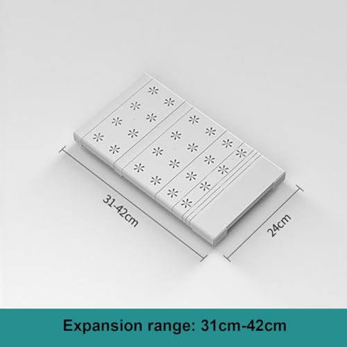 Expandable Closet Shelves Organizers, Heavy Duty Adjustable Wardrobe Tension Shelf Rod DIY Cabinet Holders Storage Rack Divider Separator for Kitchen Bathroom Bedroom Garage - color: Width 24cm, size: Length 31-42cm