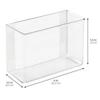 iDesign Adhesive Organizer Bin - Damage-Free Hanging for Kitchen, Bathroom, or Office - Set of 4 - Clear - style: Pack of 4