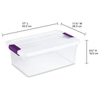Sterilite 24-Pack ClearView Latch Box, Stackable Storage Organizer Bins for Home, 15 Quart - size: 24 Pack, style: 15 Quart