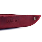 Londo Genuine Leather Tray Organizer - Practical Lightweight Water Resistant Computer Table Desk Storage Box for Wallets, Watches, Keys, Coins, Cell Phones and Office Equipment - color: Red