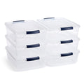 Rubbermaid Cleverstore 17 Qt Clear Storage Bins with Lids, 6-Pack, Stackable, BPA-Free, Made in USA - size: 17 Qt – 6 Pack