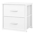 DAOUTIME Stackable Storage Drawers, White Closet Organizer with Wooden Top & Metal Frame, Closet Storage Drawers for Clothes, Freestanding or Stackable Dresser for Bedroom, Living Room, Under Bed