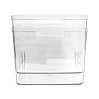 Isaac Jacobs 2-Pack Extra-Large Clear Storage Bins (11.5” L x 14” W x 9” H) w/Cutout Handles, Plastic Organizer for Home, for Kitchen, Fridge, Pantry, BPA Free, Food Safe (2-Pack, Extra-Large) - size: Extra-Large
