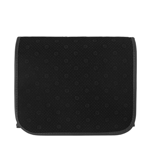 IPENNY No-Slip PU Leather Sofa Armrest Organizer, Remote Control Holder Arm Chair Beside Storage Bag for Recliner with 5 Pockets (Black) - color: Black