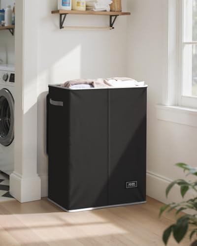 SOLEDI Laundry Hamper with Lid 130L Large & Tall Collapsible Laundry Basket, Clothes Hamper with Bag Removable Easy to Carry, Dirty Hampers for Bedroom, Bathroom, Dorm, College, Black - color: Black, size: 130L