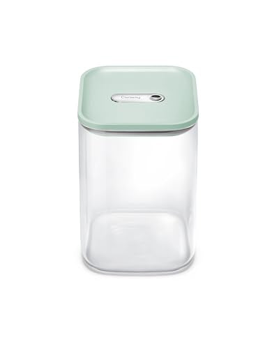 Caraway 4qt Glass Airtight Food Storage Container with Lid – Non-Toxic, BPA-Free Kitchen Storage Container – Stackable, Space-Saving Airtight Container for Dry Goods and More - Mist - color: Mist, size: 4qt Container