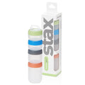 humangear STAX, Stackable Snack Containers - 4-Piece Leak-Proof Snack Travel System - FDA-Food Safe, BPA/PC/Phthalate-Free - Stackable & Click-Together Food Storage, Small - color: Spectrum, size: Small