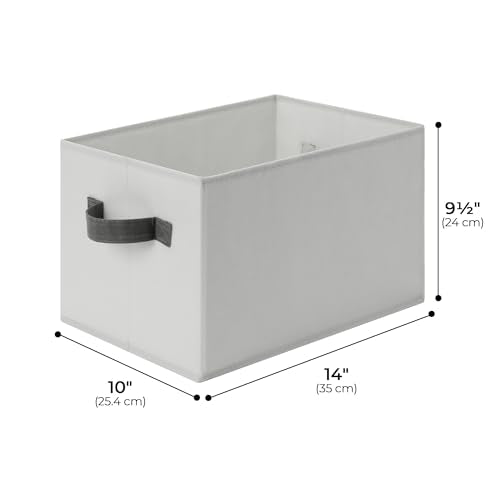 Cupic Cupid Storage Bins Closet, Fabric Closet Organizers and Storage, 6-Pack Baskets for Organizing, Large Storage Boxes with Handles for Clothes and Toys, Light Gray - color: Light Gray, size: 6-Pack
