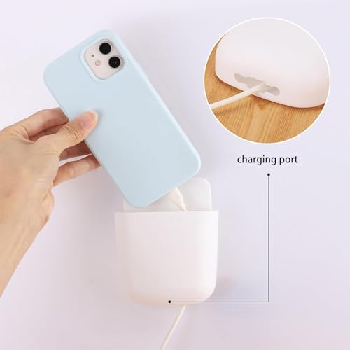 1Pcs Wall-Mounted Storage Box Space-Saving Wall Organizer for Phone Remote Small Items Creative Hanging Storage Easy Install No Electricity Needed(White) - color: White