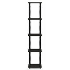 FURINNO Turn-N-Tube Rack, Classic, Espresso/Black - color: Espresso/Black, size: 5-Tier Classic Tube
