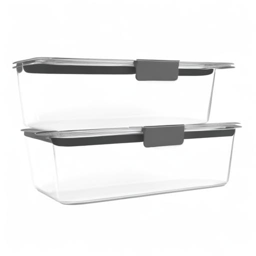 Rubbermaid Brilliance BPA-Free Food Storage Containers with Lids, Airtight Clear Set of 2 (9.6 Cup), Ideal for Lunch, Meal Prep, and Leftovers - size: 9.6 cup (4-Piece)