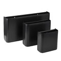 Picowe 3 PCS Magnetic Laundry Storage, Magnetic Storage Box for Laundry Room, Kitchen, Bathroom, Office, Space-Saving Trash Container Hanging on Dryer, Washer or Wall Mount Trash Bin (Black) - size: L+ M + S - Black