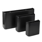 Picowe 3 PCS Magnetic Laundry Storage, Magnetic Storage Box for Laundry Room, Kitchen, Bathroom, Office, Space-Saving Trash Container Hanging on Dryer, Washer or Wall Mount Trash Bin (Black) - size: L+ M + S - Black