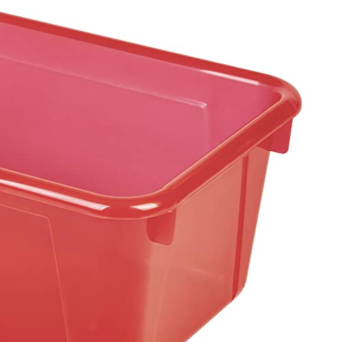 Storex Small Cubby Bin, 12.2 x 7.8 x 5.1 Inches, Assorted Candy, 5-Pack (62490U05C) - color: Assorted Tint Colors, style: Bin Only