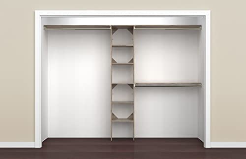 ClosetMaid 1951140 SuiteSymphony 16-Inch Closet Organizer with Shelves, Natural Gray - color: Natural Gray, style: Closet Organizer w/Shelves