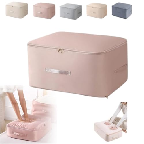 Compression Bags for Storage, 2026 Upgrade Ultra Space Saving Self Compression Organizer Compression Packing Cubes for Travel Sweater Organizer for Closet Clothes Storage Bag (Pink, XL (54*42*60CM)) - color: Pink, size: XL (54*42*60CM)