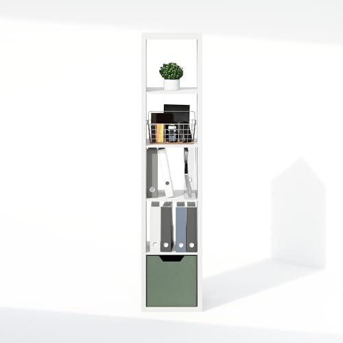 Furinno Cubic Closet Organizers and Storage, 5-Cube Closet Organizer, Open Shelf Closet Storage, Extra Thick Frame for Wardrobe, Bedroom, Living Room, White - color: White, size: 5-Cube