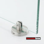 JQK Bathroom Glass Shelf, Tempered Glass Shower Storage 8 by 5 inches, 304 Stainless Steel Brushed Finish Wall Mount 2 Pack, TGS101L8-BN-P2 - color: Brushed, size: 8 Inch (2 Pack)