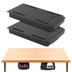 2pcs Under Desk Drawer, Table Hidde-n Slide Out Pencil Holder Self-Adhesive Desk Drawer Storage Tray Attachable for Stationery Home Office School (COLOR:black)