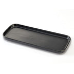 Ceramic Bathroom Tray,Kitchen Sink Organizer Tray,Cosmetics Holder (Black) - color: Black