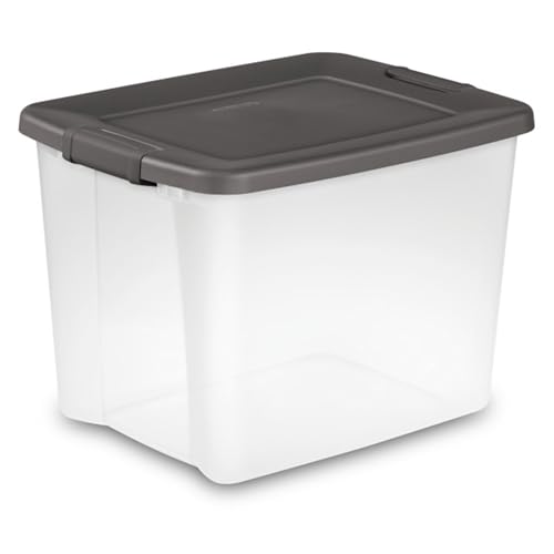 Sterilite 6-Pack ShelfTote, Clear Plastic Storage Bins with Lids, 50 Quart, Gray - Stackable Organizing Container Boxes for Closet, Bathroom, and Office - size: 50 Quart Tote, style: 6 Pack