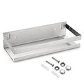 OwnMy 10 Inch Bathroom Shower Shelf Stainless Steel Bath Kitchen Basket Shower Caddy Rack, Rust Proof Metal Bathroom Storage Floating Shelves Wall Mounted Shower Corner Rectangular Shelf (Silver)