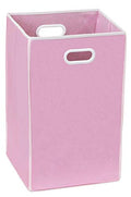 Simple Houseware Foldable Closet Laundry Hamper Basket, Pink - color: Pink