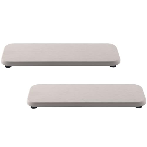 NiuYichee 2 Pcs Water Absorbing Stone Trays, Kitchen/Bathroom Sink Soap Dish, Diatomite Tray Used for Hand Soap & Cosmetic Bottles in the Modern Home, 4" W x 9" L, White - color: White, size: 9" x 4"