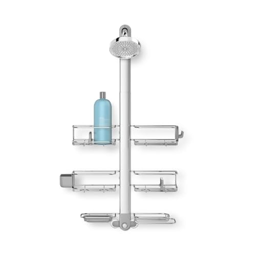 simplehuman Adjustable and Extendable Shower Caddy XL, Stainless Steel and Anodized Aluminum - style: Extra-Large