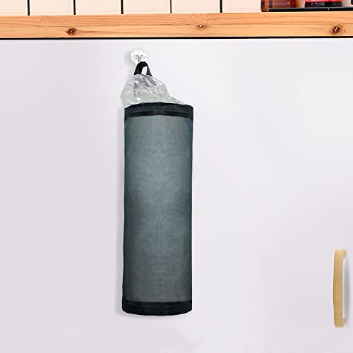 TOGETRUE Plastic Bag Holder, Mesh Grocery Bag Holder Hanging Storage Bag Dispenser (Dark Green 2 Packs) - color: Dark Green 2 Packs