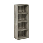 Furinno Luder Bookcase / Book / Storage, 4-Tier, French Oak - color: French Oak, size: 4-Tier, 9.3 x 15.6 x 41.7