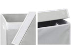 Simple Houseware Double Laundry Hamper with Lid and Removable Bags, Grey - color: Grey