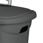 Sterilite 3-Pack Ultra Wheeled Hamper, Plastic Rolling Laundry Basket, Flat Gray - Portable Clothes Carrier with Flip-Top Lid and Retractable Handle for Home, Apartment, and Dorm - color: Flat Gray