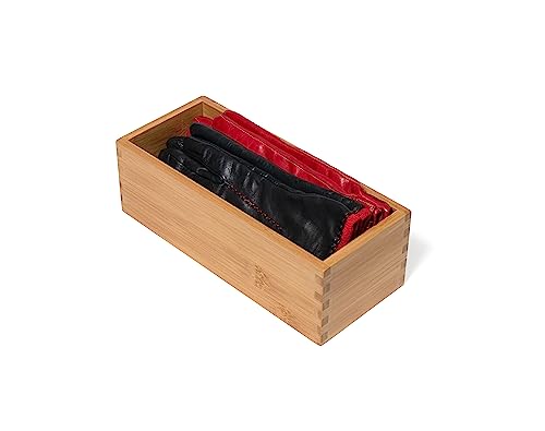 Lipper International Bamboo Wood Utensil Holder Storage Box for Cooking Tools, Makeup, or Office Supplies, 4" x 9 1/4" x 3" | (Pack of 6) - size: 4" x 9 1/4" x 3" (Pack of 6)