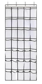 GOMAJI 35 Pockets Over the Door Shoe Organizer - color: White