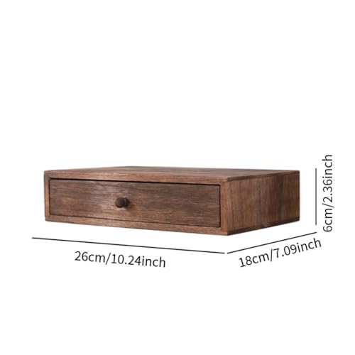 Wood Desktop Organizer Office Supplies Organizer with Drawer Versatile Cosmetic Organizer for Sticky Notes Stamps Paper Clips, 1 drawer - color: 1 drawer