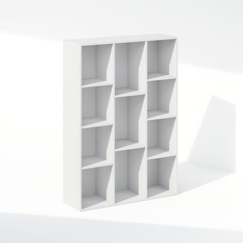Furinno Reed Closet Organizers and Storage, 11-Cube Closet Organizer, Open Shelf Closet Storage, for Wardrobe, Bedroom, Living Room, White - color: White, size: 11-Cube